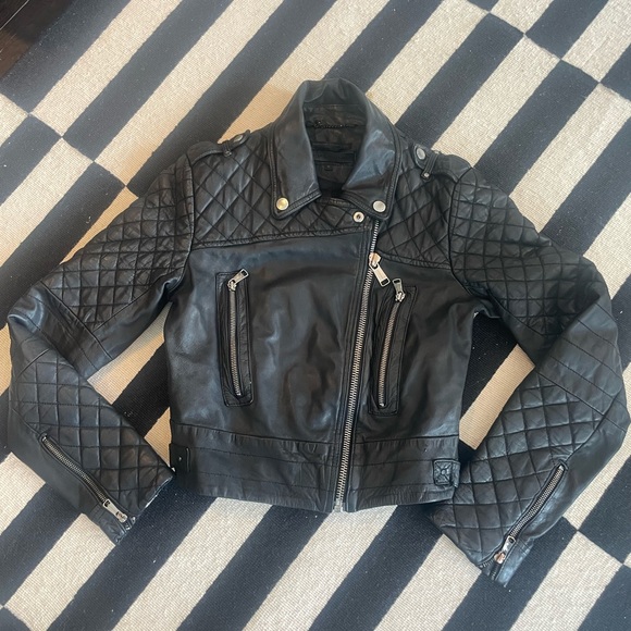Andrew Marc x Richard Choi Moto Genuine Lambskin Leather Jacket - Picture 2 of 6